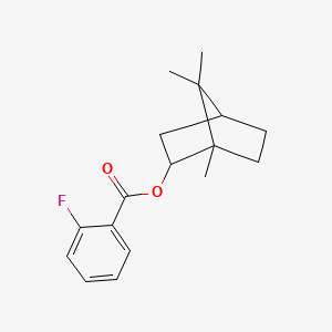 molecular formula C17H21FO2 B5086981 1,7,7-trimethylbicyclo[2.2.1]hept-2-yl 2-fluorobenzoate 