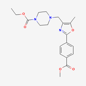 ethyl 4-({2-[4-(methoxycarbonyl)phenyl]-5-methyl-1,3-oxazol-4-yl}methyl)-1-piperazinecarboxylate