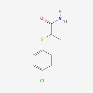 molecular formula C9H10ClNOS B5086997 2-[(4-chlorophenyl)thio]propanamide CAS No. 18527-13-4