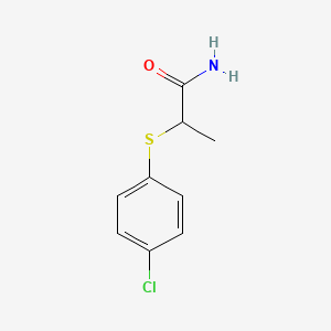 molecular formula C9H10ClNOS B5086997 2-[(4-chlorophenyl)sulfanyl]propanamide CAS No. 18527-13-4