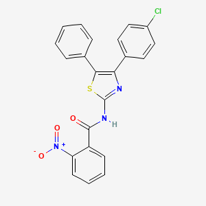 molecular formula C22H14ClN3O3S B5087007 N-[4-(4-chlorophenyl)-5-phenyl-1,3-thiazol-2-yl]-2-nitrobenzamide 