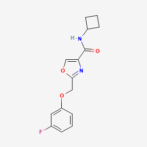 molecular formula C15H15FN2O3 B5087008 N-cyclobutyl-2-[(3-fluorophenoxy)methyl]-1,3-oxazole-4-carboxamide 