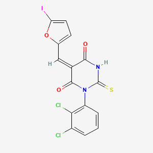 molecular formula C15H7Cl2IN2O3S B5087024 1-(2,3-dichlorophenyl)-5-[(5-iodo-2-furyl)methylene]-2-thioxodihydro-4,6(1H,5H)-pyrimidinedione 