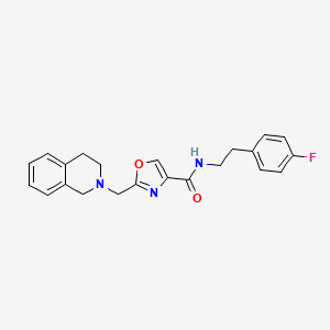 2-(3,4-dihydro-2(1H)-isoquinolinylmethyl)-N-[2-(4-fluorophenyl)ethyl]-1,3-oxazole-4-carboxamide