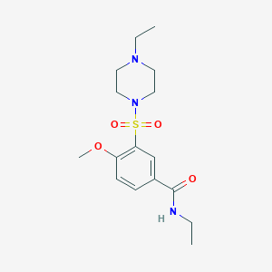 N-ethyl-3-[(4-ethyl-1-piperazinyl)sulfonyl]-4-methoxybenzamide