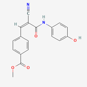methyl 4-{2-cyano-3-[(4-hydroxyphenyl)amino]-3-oxo-1-propen-1-yl}benzoate