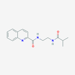 N-[2-(isobutyrylamino)ethyl]-2-quinolinecarboxamide