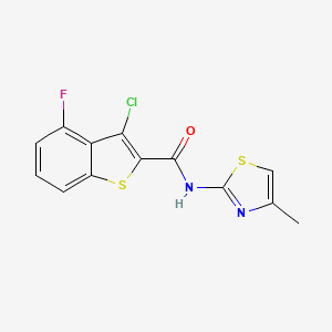 3-chloro-4-fluoro-N-(4-methyl-1,3-thiazol-2-yl)-1-benzothiophene-2-carboxamide