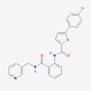 molecular formula C24H18BrN3O3 B508708 5-(4-bromophenyl)-N-(2-{[(3-pyridinylmethyl)amino]carbonyl}phenyl)-2-furamide CAS No. 947848-58-0