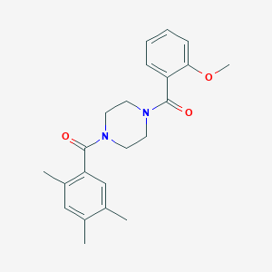 molecular formula C22H26N2O3 B5087083 1-(2-methoxybenzoyl)-4-(2,4,5-trimethylbenzoyl)piperazine 