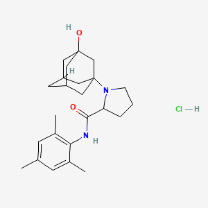 molecular formula C24H35ClN2O2 B5087091 1-(3-hydroxy-1-adamantyl)-N-mesitylprolinamide hydrochloride 