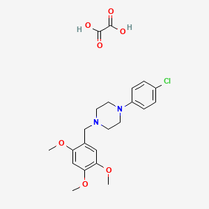 molecular formula C22H27ClN2O7 B5087097 1-(4-chlorophenyl)-4-(2,4,5-trimethoxybenzyl)piperazine oxalate CAS No. 1185103-39-2