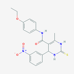 molecular formula C20H20N4O4S B5087104 N-(4-ethoxyphenyl)-6-methyl-4-(3-nitrophenyl)-2-thioxo-1,2,3,4-tetrahydro-5-pyrimidinecarboxamide 