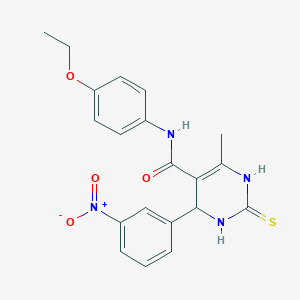 molecular formula C20H20N4O4S B5087104 N-(4-ethoxyphenyl)-6-methyl-4-(3-nitrophenyl)-2-sulfanylidene-3,4-dihydro-1H-pyrimidine-5-carboxamide 