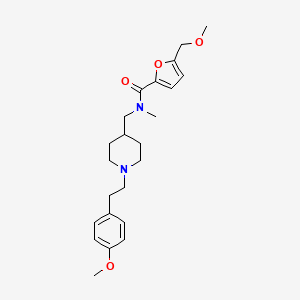 molecular formula C23H32N2O4 B5087130 5-(methoxymethyl)-N-({1-[2-(4-methoxyphenyl)ethyl]-4-piperidinyl}methyl)-N-methyl-2-furamide 