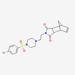 molecular formula C21H24BrN3O4S B5087138 4-(2-{4-[(4-bromophenyl)sulfonyl]-1-piperazinyl}ethyl)-4-azatricyclo[5.2.1.0~2,6~]dec-8-ene-3,5-dione 