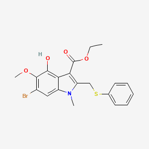 ethyl 6-bromo-4-hydroxy-5-methoxy-1-methyl-2-[(phenylthio)methyl]-1H-indole-3-carboxylate