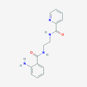 molecular formula C15H16N4O2 B508715 N-{2-[(2-aminobenzoyl)amino]ethyl}-2-pyridinecarboxamide CAS No. 929870-59-7