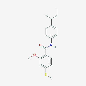 molecular formula C19H23NO2S B5087156 N-(4-sec-butylphenyl)-2-methoxy-4-(methylthio)benzamide 