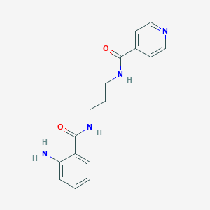 molecular formula C16H18N4O2 B508716 N-{3-[(2-aminobenzoyl)amino]propyl}isonicotinamide CAS No. 929964-80-7
