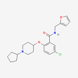 5-chloro-2-[(1-cyclopentyl-4-piperidinyl)oxy]-N-(2-furylmethyl)benzamide