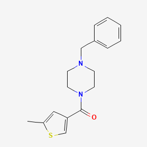molecular formula C17H20N2OS B5087166 1-benzyl-4-[(5-methyl-3-thienyl)carbonyl]piperazine 