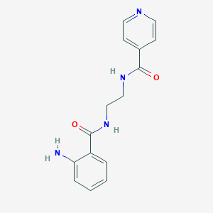 molecular formula C15H16N4O2 B508717 N-{2-[(2-aminobenzoyl)amino]ethyl}isonicotinamide CAS No. 929833-06-7