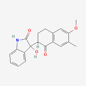 3-hydroxy-3-(6-methoxy-7-methyl-1-oxo-1,2,3,4-tetrahydro-2-naphthalenyl)-1,3-dihydro-2H-indol-2-one
