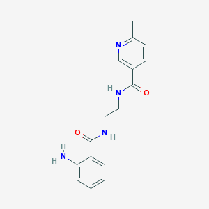 molecular formula C16H18N4O2 B508720 N-{2-[(2-aminobenzoyl)amino]ethyl}-6-methylnicotinamide CAS No. 929962-92-5