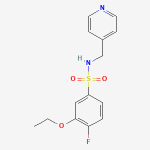 molecular formula C14H15FN2O3S B5087200 3-ethoxy-4-fluoro-N-(4-pyridinylmethyl)benzenesulfonamide 