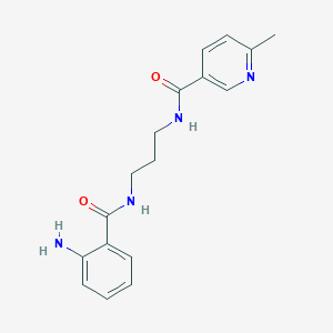 molecular formula C17H20N4O2 B508721 N-{3-[(2-aminobenzoyl)amino]propyl}-6-methylnicotinamide CAS No. 929837-43-4