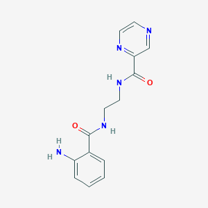 molecular formula C14H15N5O2 B508722 N-{2-[(2-aminobenzoyl)amino]ethyl}-2-pyrazinecarboxamide CAS No. 947965-46-0