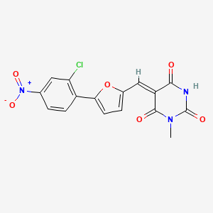 5-{[5-(2-chloro-4-nitrophenyl)-2-furyl]methylene}-1-methyl-2,4,6(1H,3H,5H)-pyrimidinetrione