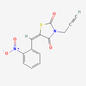 molecular formula C13H8N2O4S B5087252 5-(2-nitrobenzylidene)-3-(2-propyn-1-yl)-1,3-thiazolidine-2,4-dione 