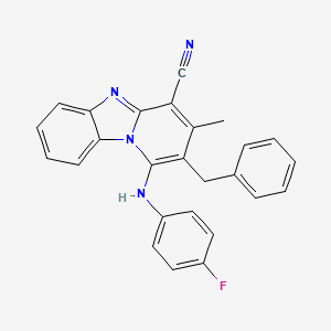 molecular formula C26H19FN4 B5087263 2-BENZYL-1-(4-F-PHENYLAMINO)3-ME-BENZO(4,5)IMIDAZO(1,2-A)PYRIDINE-4-CARBONITRILE 