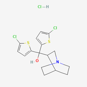 molecular formula C16H18Cl3NOS2 B5087296 1-azabicyclo[2.2.2]oct-3-yl[bis(5-chloro-2-thienyl)]methanol hydrochloride 