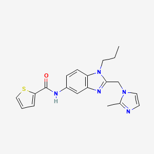 molecular formula C20H21N5OS B5087304 N-{2-[(2-methyl-1H-imidazol-1-yl)methyl]-1-propyl-1H-benzimidazol-5-yl}-2-thiophenecarboxamide 