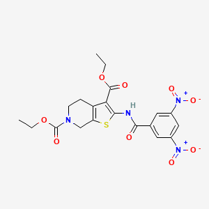 diethyl 2-[(3,5-dinitrobenzoyl)amino]-4,7-dihydrothieno[2,3-c]pyridine-3,6(5H)-dicarboxylate
