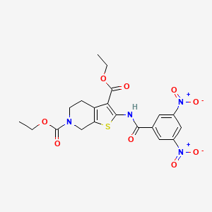 molecular formula C20H20N4O9S B5087310 diethyl 2-[(3,5-dinitrobenzoyl)amino]-4,7-dihydrothieno[2,3-c]pyridine-3,6(5H)-dicarboxylate 