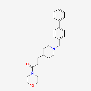 molecular formula C25H32N2O2 B5087317 4-{3-[1-(4-biphenylylmethyl)-4-piperidinyl]propanoyl}morpholine 
