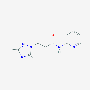 molecular formula C12H15N5O B508733 3-(3,5-dimethyl-1H-1,2,4-triazol-1-yl)-N-(pyridin-2-yl)propanamide CAS No. 942033-80-9
