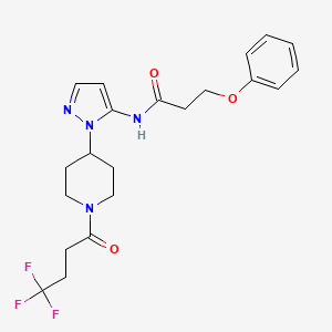 3-phenoxy-N-{1-[1-(4,4,4-trifluorobutanoyl)-4-piperidinyl]-1H-pyrazol-5-yl}propanamide