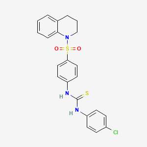 N-(4-chlorophenyl)-N'-[4-(3,4-dihydro-1(2H)-quinolinylsulfonyl)phenyl]thiourea