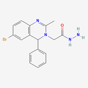 2-(6-bromo-2-methyl-4-phenyl-3(4H)-quinazolinyl)acetohydrazide