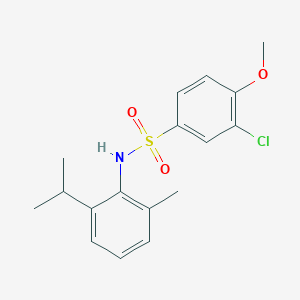 molecular formula C17H20ClNO3S B5087353 3-chloro-N-(2-isopropyl-6-methylphenyl)-4-methoxybenzenesulfonamide 