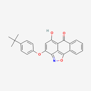 molecular formula C24H19NO4 B5087359 3-(4-tert-butylphenoxy)-5-hydroxy-6H-anthra[1,9-cd]isoxazol-6-one 