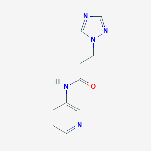 molecular formula C10H11N5O B508736 N-(3-pyridinyl)-3-(1H-1,2,4-triazol-1-yl)propanamide CAS No. 941904-69-4