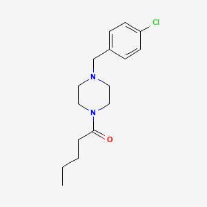 molecular formula C16H23ClN2O B5087403 1-(4-chlorobenzyl)-4-pentanoylpiperazine 