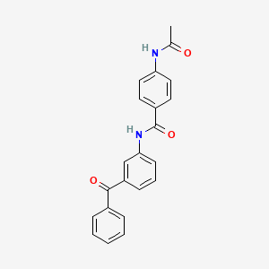 4-(acetylamino)-N-(3-benzoylphenyl)benzamide