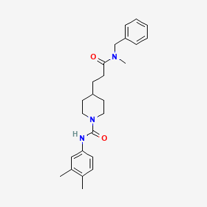 molecular formula C25H33N3O2 B5087412 4-{3-[benzyl(methyl)amino]-3-oxopropyl}-N-(3,4-dimethylphenyl)-1-piperidinecarboxamide 